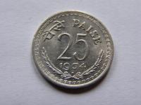 INDIE 25 PAISA 1974 ROK BOMBAJ !!!!!!!!!!!!!! 1295