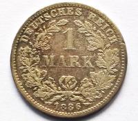 NIEMCY 1 MARKA 1886 D / srebro