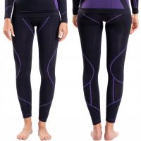 Moraj KDT3000-001 plum Spodnie termoaktywne fioletowy na zimę LEGGINSY