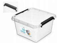 Pojemnik 9 l plastikowy przezroczysty z pokrywą organizer na zabawki
