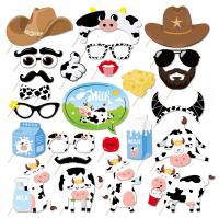 25 sztuk/zestaw Cartoon świeże mleko krowa zwierz