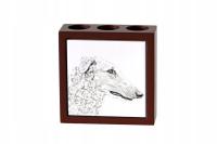 Chart rosyjski borzoj organizer na długopisy z psem, przybornik ze zdjęciem