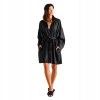 LAYOS SZLAFROK Z LYOCELLU czarny krótki home&you