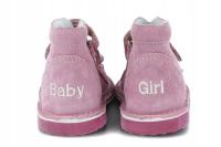 Buty Danielki T125L dla dziewczynki profilaktyczne sandały z haftem R22