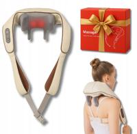 Masażer KARKU i PLECÓW ugniatacz bezprzewodowy 3D funkcja grzania