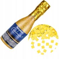 Tuba Konfetti Strzelająca Szampan, Złoty Konfetti na URODZINY
