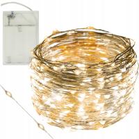 LAMPKI DRUCIKI 50 LED DIODY DEKORACJA WNĘTRZA ŚWIATEŁKA LED NA DRUCIKU