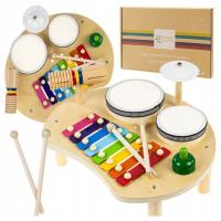 TABLICA MANIPULACYJNA SENSORYCZNA MUZYCZNA PERKUSJA CYMBAŁKI EDUKACYJNA XXL