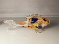 RYBA SZKLANA KOLOROWA SZKŁO KOLOROWE RETRO VINTAGE z PRL-u 15 cm