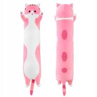 Талисман мягкая игрушка подушка длинный кот розовый 50 см