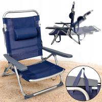 ШЕЗЛОНГ ДЛЯ ПЛЯЖА, ШЕЗЛОНГ ДЛЯ ПУТЕШЕСТВИЙ, СКЛАДНОЙ СВЕТИЛЬНИК, ОЛИВИЯ, ТЕМНО-СИНИЙ