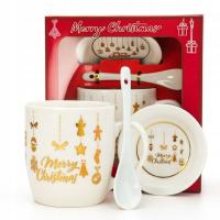 ECARLA KUBEK ŚWIĄTECZNY w pudełku z pokrywką i łyżeczką 350 ml KB33WZ3