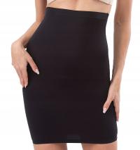 Spódnica wyszczuplająca, Halka modelująca sylwetkę, bezszwowa, czarna L(42)