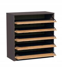 Szafka na buty Meble Bestseller 74 x 85 x 35 cm dąb wotan, grafit