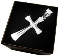 Мужской крест серебряный алмазный крест K6 серебро 925 польский производитель