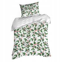 Komplet pościeli świątecznej 140x200cm ZIELONY/BIAŁY TORI