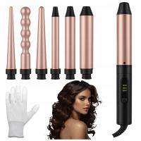 PROFESJONALNA LOKÓWKA DO WŁOSÓW 6w1 ZESTAW 6 KOŃCÓWEK DO MODELOWANIA WŁOSÓW