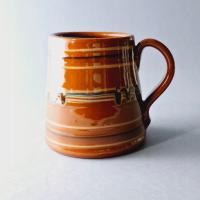 STARY GLINIANY KUBEK KUFEL KOŁO GARNCARSKIE FOLK