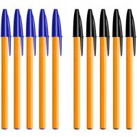 10 szt x długopis BIC Orange Original Fine 0,8 mm: 5x niebieski i 5x czarny