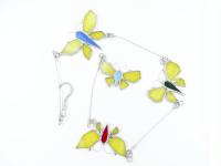 Zawieszka witrażowa ZÓŁTE MOTYLE I