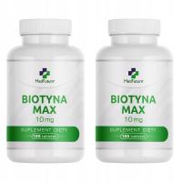 Биотин Макс (витамин В7) 10 мг волосы, кожа, ногти - 2 упаковки