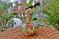 Cudny dzbanek H.Bequet w kwiaty , ręcznie malowane