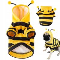 BLUZA dla psa kostium HALLOWEEN pszczoła ubranko DRES z kapturem BEE