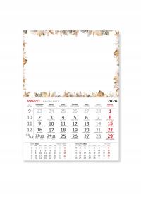 Kalendarz 2026 Tablica Suchościeralna A3 Magnes Planer na Lodówkę BOHO