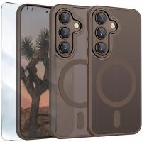 Plecki PANZER-ALITECH do Samsung Galaxy S25 brązowy