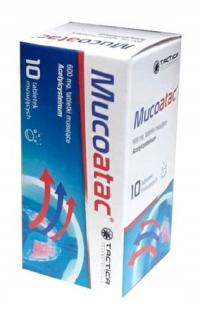 Mucoatac 600 мг шипучие таблетки кашель мокрый 10т