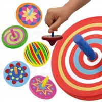 VIGA красочный деревянный Волчок 1шт