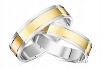 Обручальное кольцо золото 333 серебро 925 СВАДЬБА Gk17 ширина 5 мм