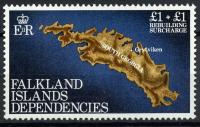 Falkland Islands Dependencies** Mi. 116 Mapa