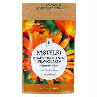 PLANTA-LEK Pastylki do Ssania z Nagietkiem Lnem Prawoślazem Witamina C 80 g