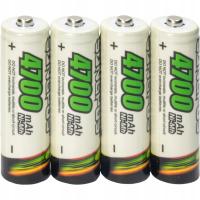 4X батарея перезаряжаемые батареи AA R6 до 4700mAh 4шт полный набор
