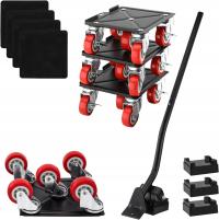 ZESTAW TRANSPORTOWY 4 PODKŁADKI DO PRZESTAWIANIA MEBLI PODNOŚNIK 1300kg