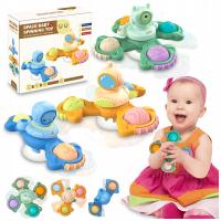 FIDGET SPINNER ZABAWKA SENSORYCZNA z Przyssawką Rakieta Kosmos Zestaw 3szt