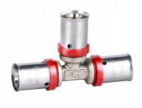 DIAMOND TRÓJNIK RÓWNOPRZELOTOWY ZAPRASOWYWANY PEX ALUPEX 20x20x20 MOSIĄDZ