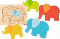 Układanka warstwowa Puzzle Słoń Goki