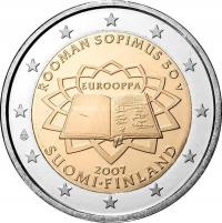 2 euro Finlandia Traktaty Rzymskie 2007