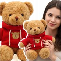 MIŚ PLUSZOWY MASKOTKA PRZYTULANKA W SWETERKU NA PREZENT ŚWIĘTA POD CHOINKĘ