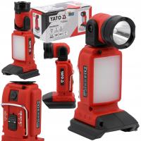 LATARKA AKUMULATOROWA 18V 2w1 LED 250LM KORPUS YATO IP20 RUCHOMA GŁOWICA