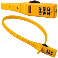 Żółte zapięcie rowerowe Blokada roweru na szyfr MUVIKE Tie 530/3C