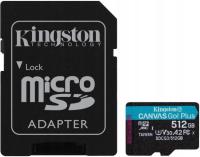 Kingston microSDXC Canvas Go Plus 512GB 170R A2 U3
