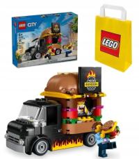 KLOCKI LEGO | CITY 60404 CIĘŻARÓWKA Z BURGERAMI ZESTAW NA PREZENT + TORBA