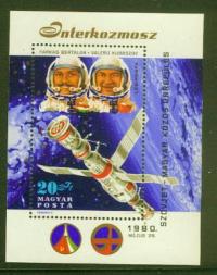 WĘGRY ** Wspólny lot ZSRR - Węgry Mi BL 143