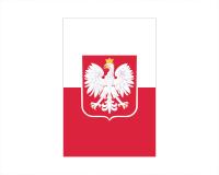 Наклейка флаг Польша эмблема на половину ADR 30x20cm w2