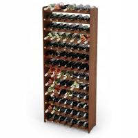 REGAŁ NA WINO DREWNIANY SOLIDNY STOJAK 91 BUTELEK LOFTOWY SZAFKA 172x72x26