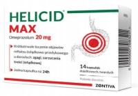 Helicid Max 20 mg, 14 kapsułek Omeparazolum na zgagę i refluks