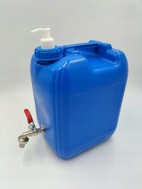 Канистра пузырьковый контейнер для воды 10л с краном диспенсер для мыла синий